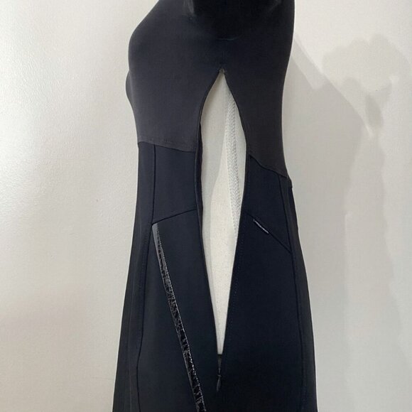 MARC CAIN SPORT BLACK RIBBED TURTLENECK SHEATH DRESS - M - Picture 6 of 12